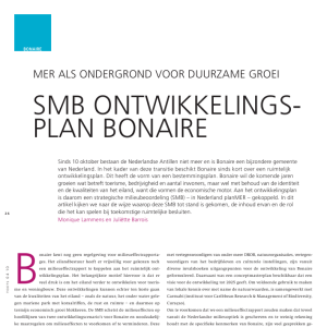 SMB ontwikkelingsplan Bonaire