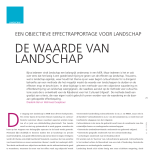 De waarde van landschap