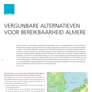 Vergunbare alternatieven voor bereikbaarheid Almere