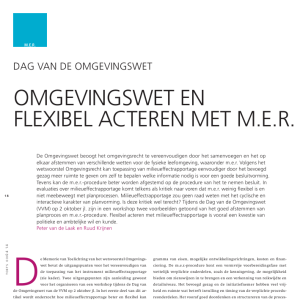 Omgevingswet en flexibel acteren met m.e.r.