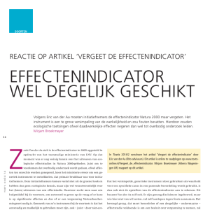 Effectenindicator wel degelijk geschikt