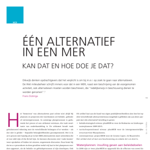 Eén alternatief in een MER