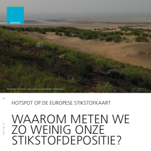 Waarom meten we zo weinig onze stikstofdepositie?