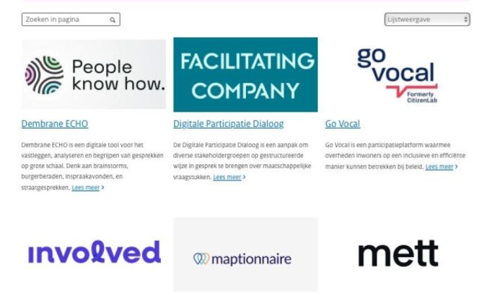 Overzicht online participatiepools gelanceerd